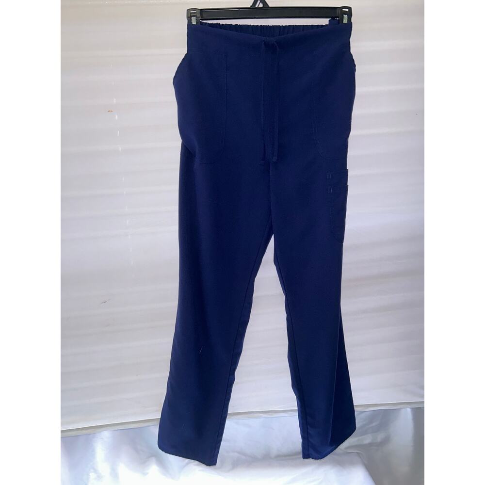 Scrubstar Womens Scrub Pants Medium Indigo Blue Cargo Drawstring WM03B117